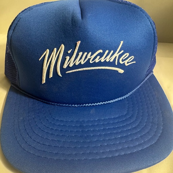 Blue Vintage Milwaukee Trucker Hat - Picture 2 of 5